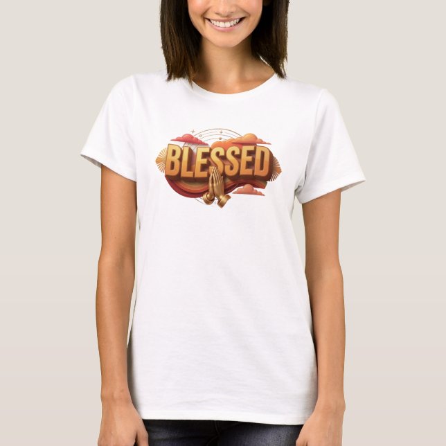 Camiseta Impresionante Arte BLESSED para Llevar (Anverso)