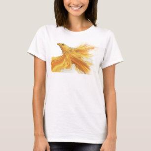 Camiseta Impresionante Arte de Águila Abstracta Dorada