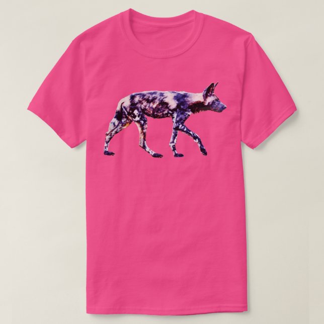Camiseta Impresionante arte de perro salvaje africano para  (Diseño del anverso)