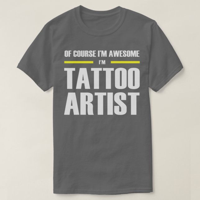 Camiseta Impresionante artista de tatuajes (Diseño del anverso)