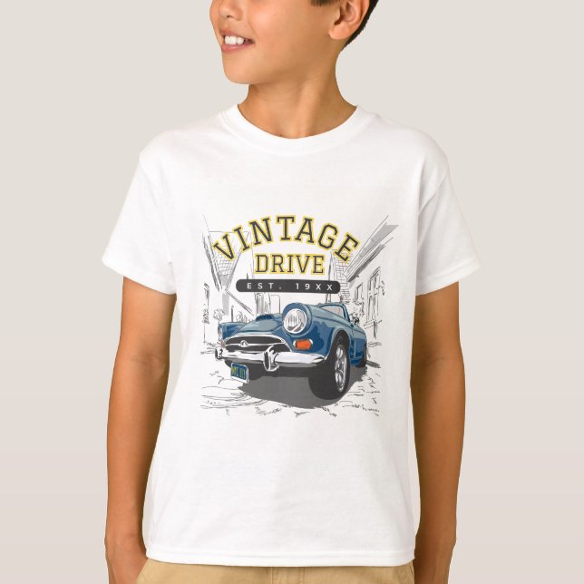 Camiseta Impresionante auto vintage (Anverso)