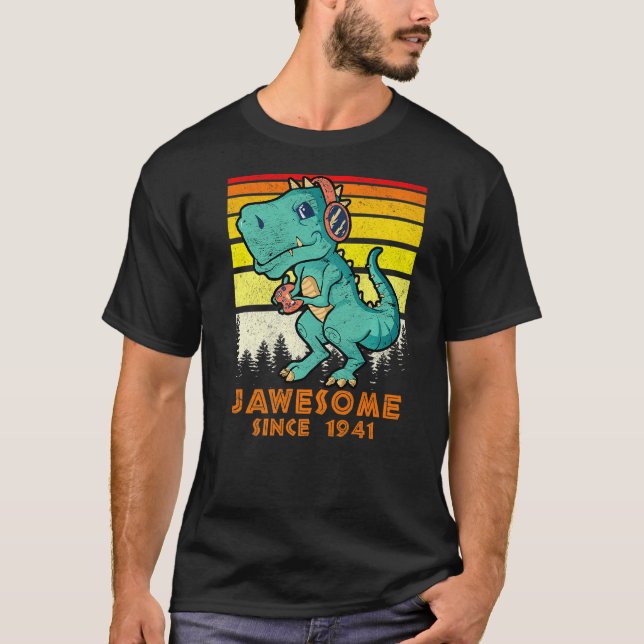 Camiseta Impresionante Awesome Gamer Desde 1941 Para Videoj (Anverso)