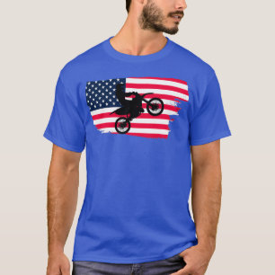 Camiseta Impresionante bandera americana Bicicleta DirtDise