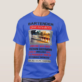 Camiseta Impresionante Barman Que Hace Guesanzas De Precisi