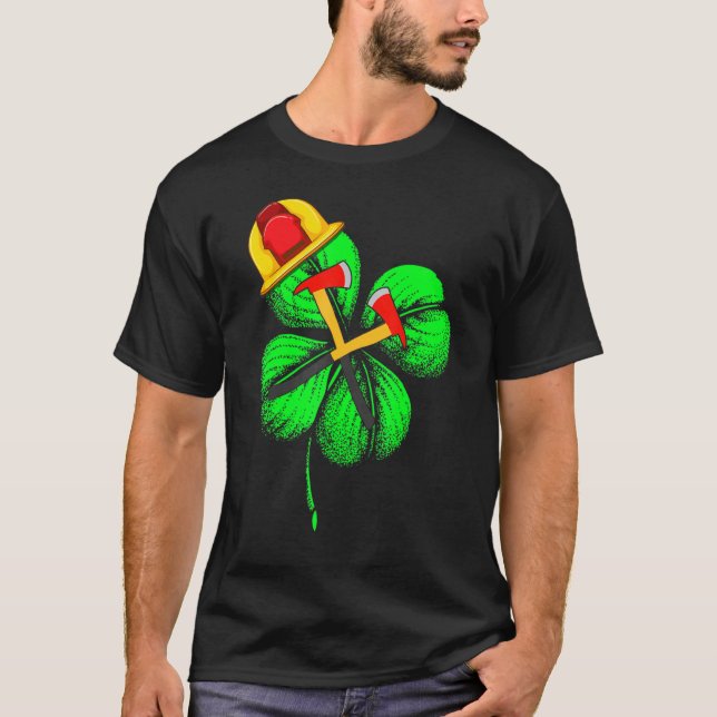 Camiseta Impresionante bombero del Día de San Patricio Sham (Anverso)