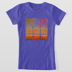 Camiseta Impresionante bosque de bosques de arte moderno