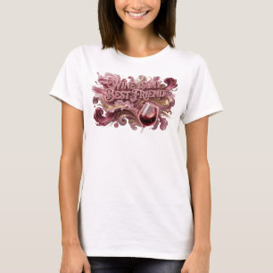 Camiseta Impresionante CAMINO ROSA EL VINO ES MI MEJOR AMIG