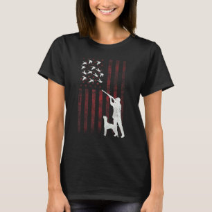 Camiseta Impresionante caza de Pato Bandera Americana Cazad