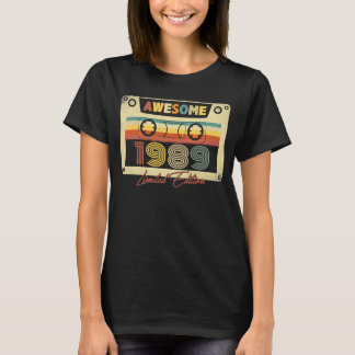 Camiseta Impresionante cinta de cassette retro de 1989 34º