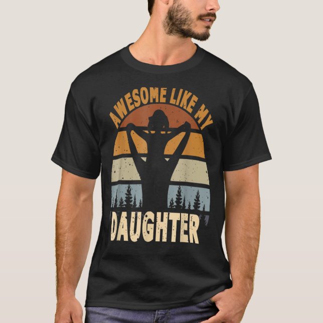 Camiseta Impresionante como mi hija retro hombres papá padr (Anverso)