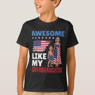Camiseta Impresionante como mi nieta patriótica estadounide