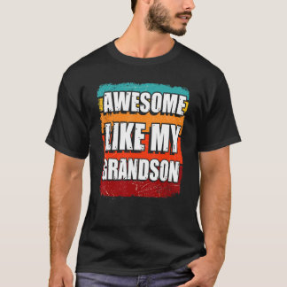 Camiseta Impresionante como mi nieto Retro Vintage Abuelo