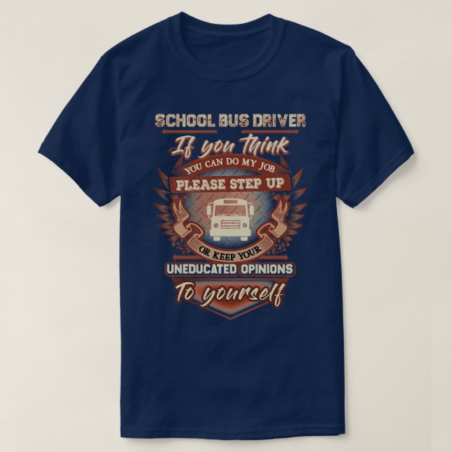 Camiseta Impresionante conductor de autobús escolar Witty (Diseño del anverso)