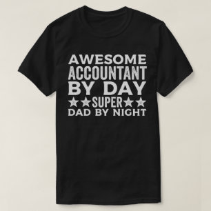 Camiseta Impresionante Contador Por Día Superpapá Por Noche