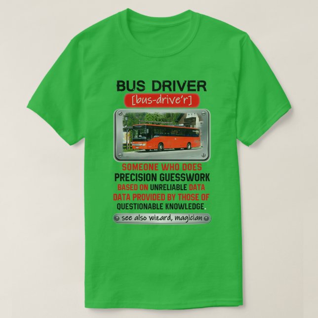 Camiseta Impresionante Controlador De Autobús Que Hace Guía (Diseño del anverso)
