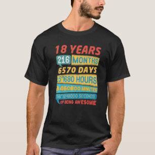 Camiseta Impresionante cosecha de 18 años 18º cumpleaños 1