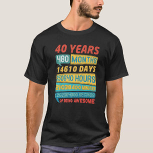 Camiseta Impresionante cosecha de 40 años de antigüedad 40 