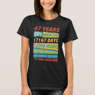 Camiseta Impresionante cosecha de 47 años de antigüedad 47