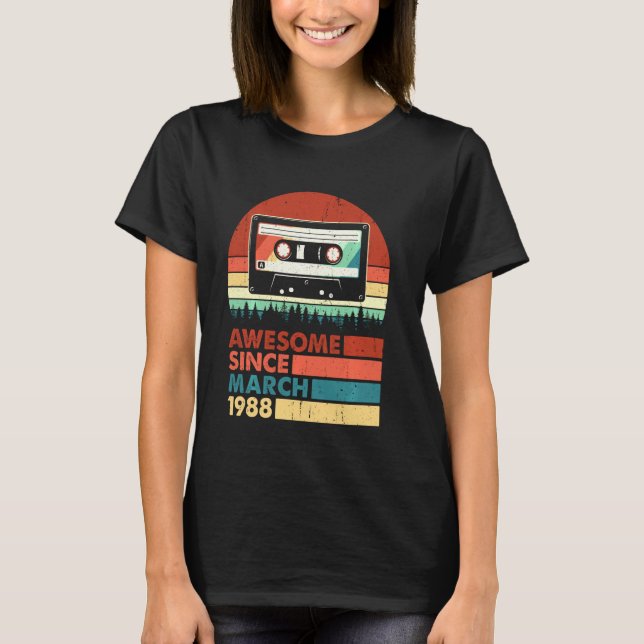 Camiseta Impresionante cosecha desde marzo de 1988 Funda de (Anverso)