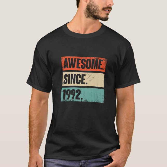 Camiseta Impresionante cosecha vintage desde 1992 Regalo de (Anverso)