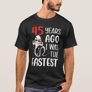 Camiseta Impresionante cumpleaños 45 hace 45 años yo era el