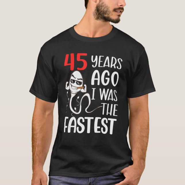Camiseta Impresionante cumpleaños 45 hace 45 años yo era el (Anverso)