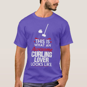 Camiseta Impresionante Curling Lover Gracioso Diseño Para R