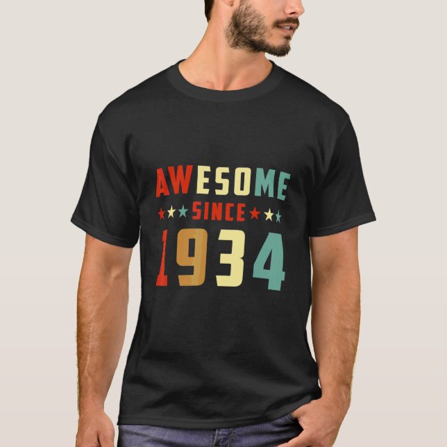 Camiseta Impresionante Desde 1934 Cumpleaños (Anverso)