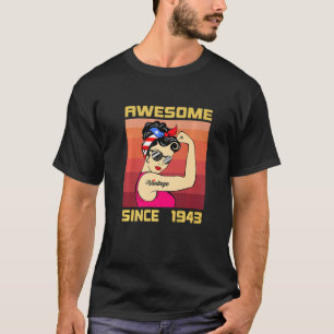 Camiseta Impresionante Desde 1943 78 Años Para Mujeres Retr
