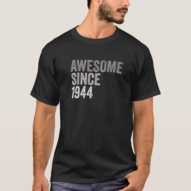 Camiseta Impresionante Desde 1944, Funny Siete Años De Edad (Anverso)