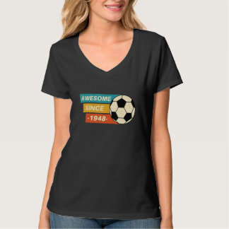 Camiseta Impresionante desde 1948, el fútbol de cumpleaños 