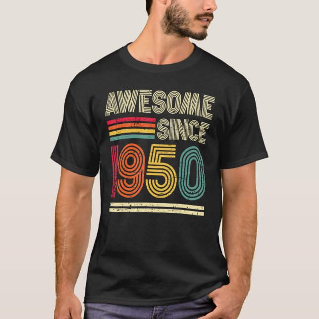 Camiseta Impresionante desde 1950 73ª Retro de Cumpleaños (Anverso)