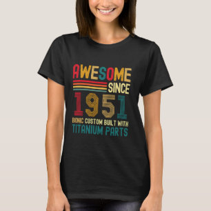 Camiseta Impresionante desde 1951 Vintage 73rd Birthday Men