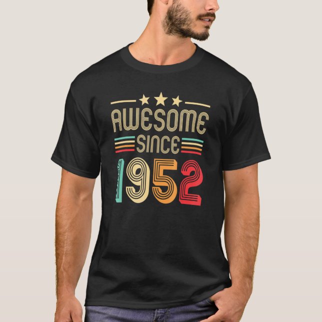 Camiseta Impresionante desde 1952 70º cumpleaños 70 años de (Anverso)