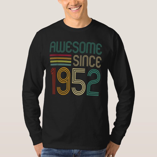 Camiseta Impresionante desde 1952 70 cumpleaños retro (Anverso)