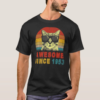 Camiseta Impresionante desde 1953 70º gato por cumpleaños