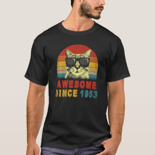 Camiseta Impresionante desde 1953 70º gato por cumpleaños