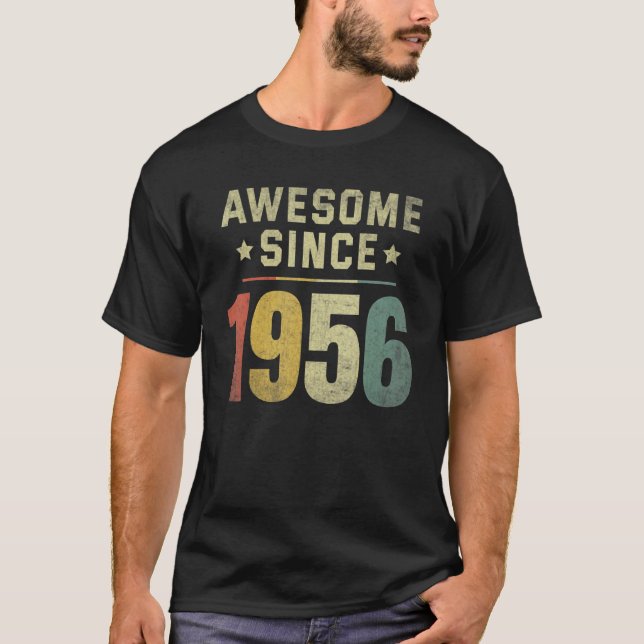 Camiseta Impresionante desde 1956 Hombres Retro (Anverso)