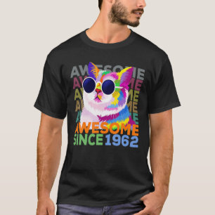 Camiseta Impresionante Desde 1962, Funny Cat Lover 60 Años