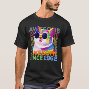 Camiseta Impresionante Desde 1962, Funny Cat Lover 60 Años