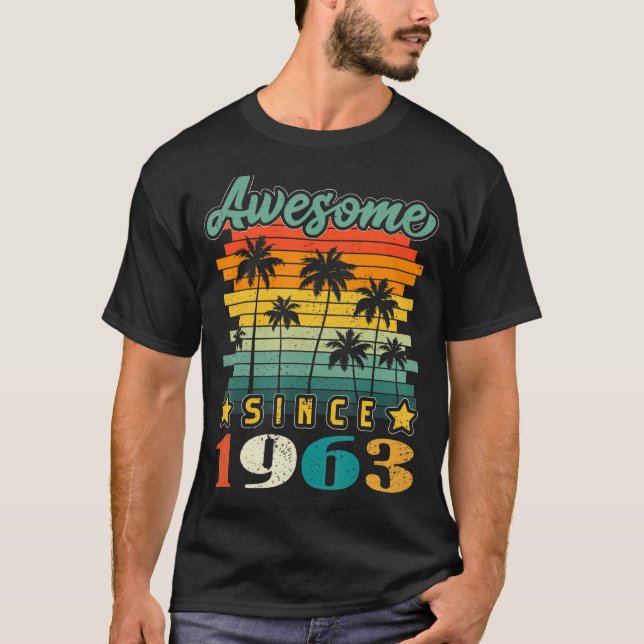 Camiseta Impresionante desde 1963 60ª cosecha de cumpleaños (Anverso)