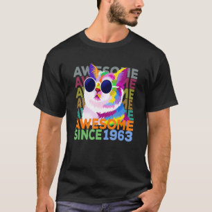 Camiseta Impresionante desde 1963, cumpleaños 59 del gato g