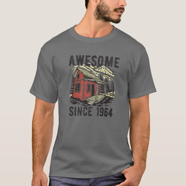 Camiseta Impresionante desde 1964 Campamento De Montaña Vin (Anverso)