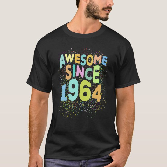 Camiseta Impresionante desde 1964 Retro 58 años de edad 58º (Anverso)