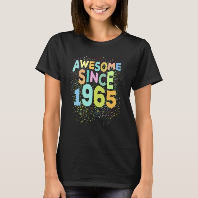 Camiseta Impresionante desde 1965 Retro 57 años de edad 57º (Anverso)