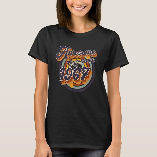 Camiseta Impresionante desde 1967 55 años de edad Sunset Su (Anverso)