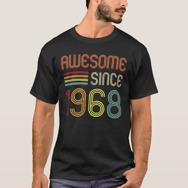 Camiseta Impresionante Desde 1968 54ª Retro De Cumpleaños (Anverso)