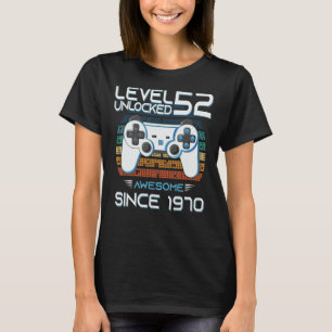 Camiseta Impresionante desde 1970 Nivel de Cumpleaños 52 Ga