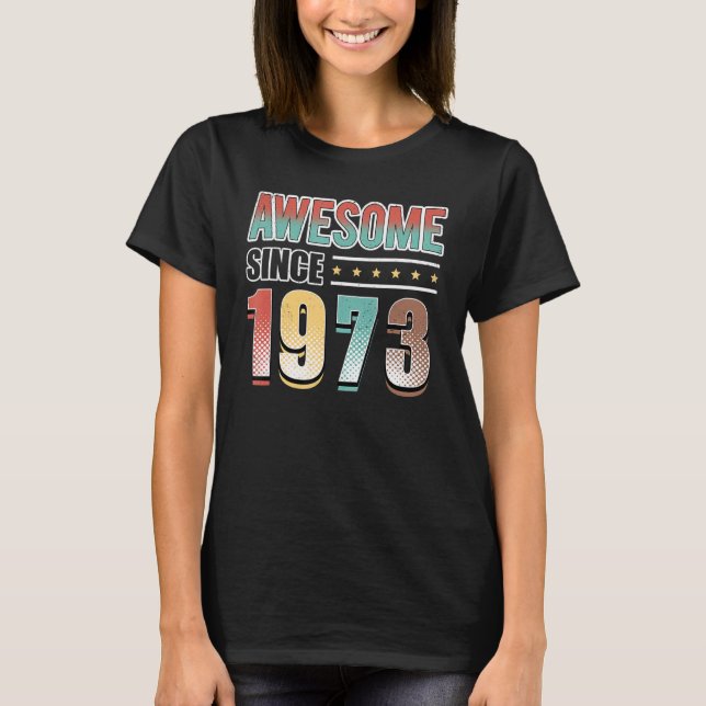 Camiseta Impresionante desde 1973 50 cumpleaños retro (Anverso)