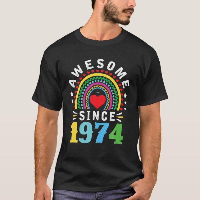 Camiseta Impresionante Desde 1974 48º Cumpleaños Barrio De  (Anverso)